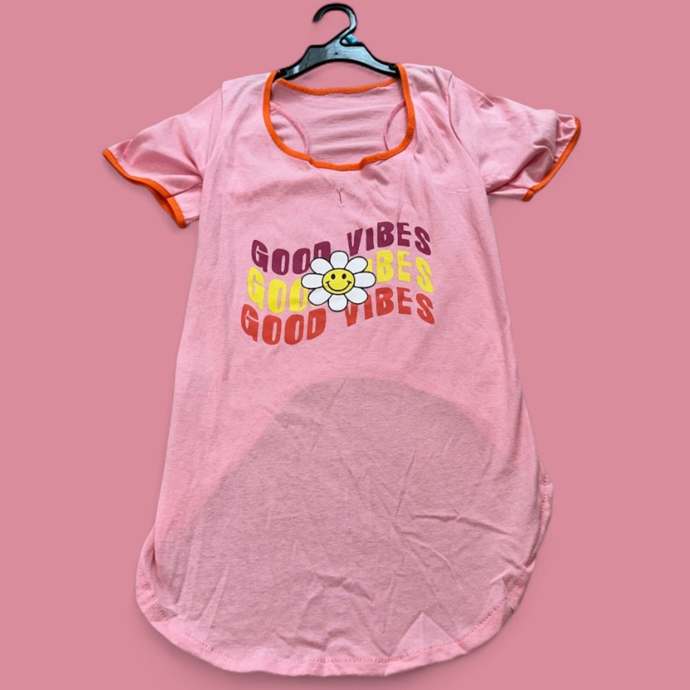 Good Vibes Dog Shirt Size XL NWT Pink Halloween Costume